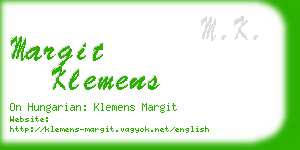margit klemens business card